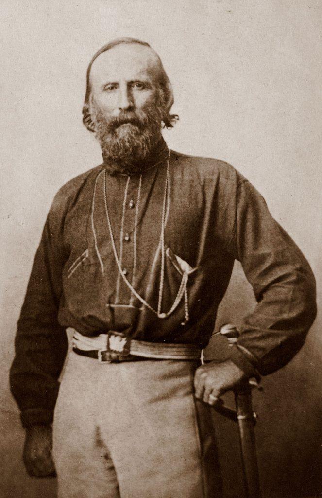 A picture showing Giuseppe Garibaldi, the Father of the Risorgimento.