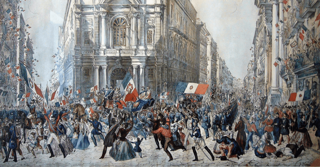 Italians celebrating the Risorgimento